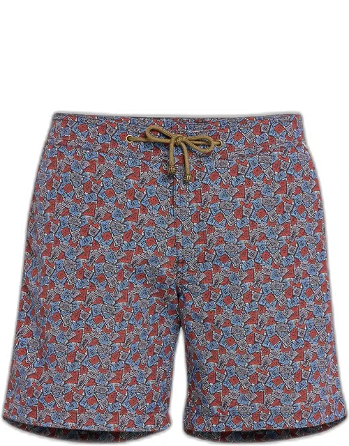Dotted Checks Swim Shorts