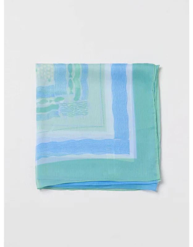 Neck Scarf Color Gnawed Blue