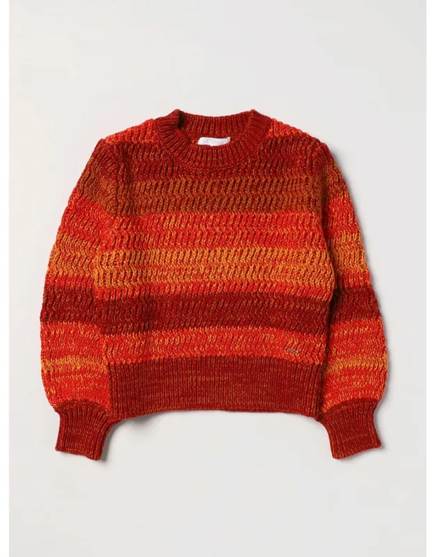 Sweater In Cotton And Tricot Wool