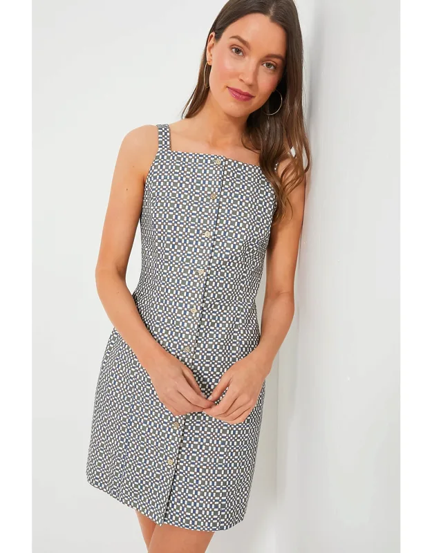 Tile High Neck Mini Dress