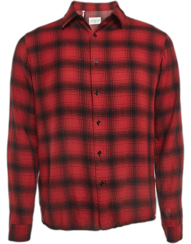 Plaid Cotton Long Sleeve Shirt