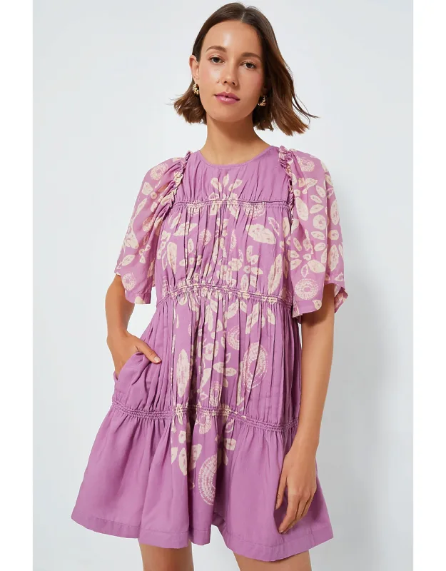 Tie Dye Print Short Sleeve Dress