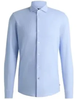 Slim-fit Cotton-piqu Jersey Shirt