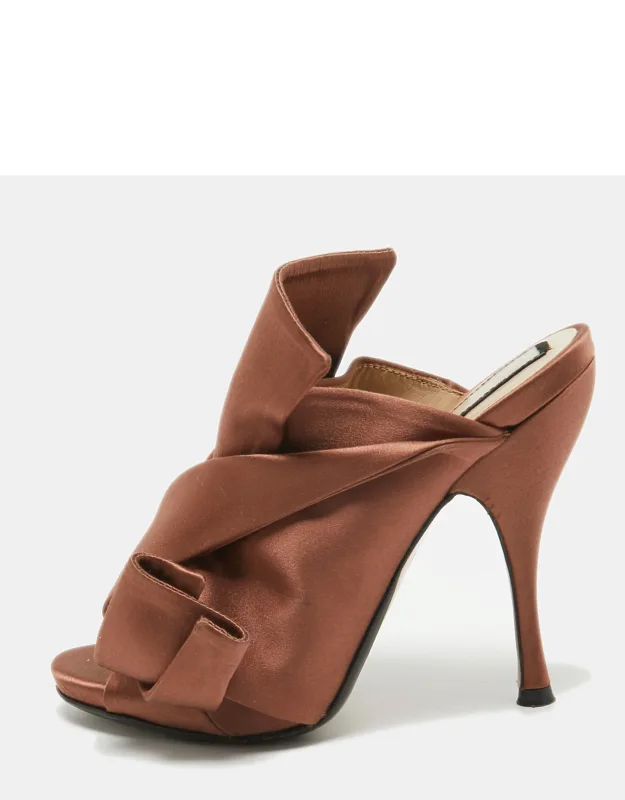 Satin Raso Knot Mules