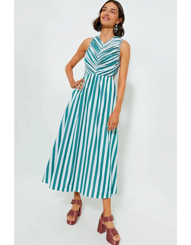 Emerald Stripe Kathleen Dress