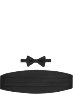 Pre-tied Grosgrain Bow Tie & Cummerbund Set