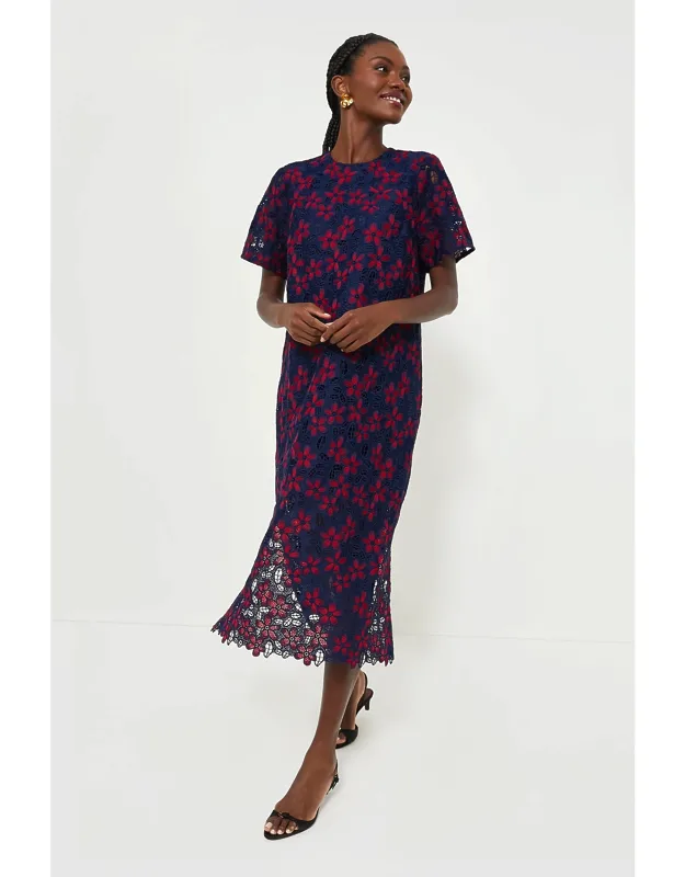 Midnight Floral Lace Seraphina Dress