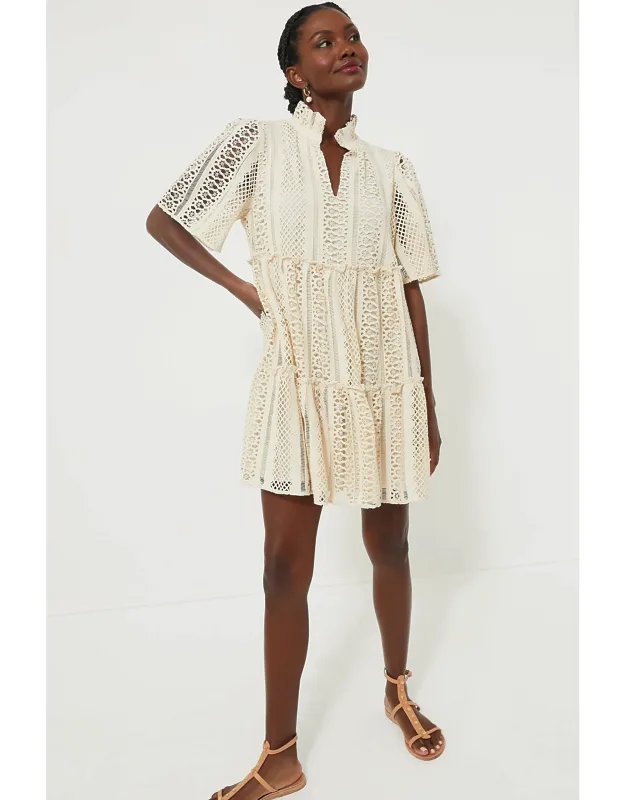 Sand Crochet Lace Dress