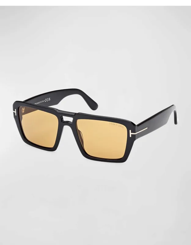Redford Acetate Rectangle Sunglasses