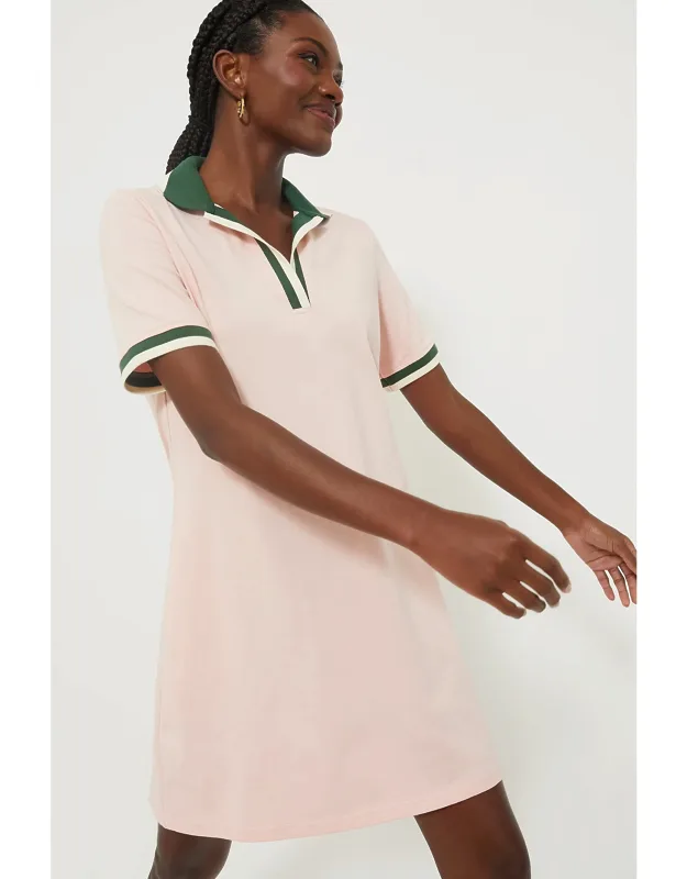 Hutton Polo Dress With Spread Collar And A-line Body