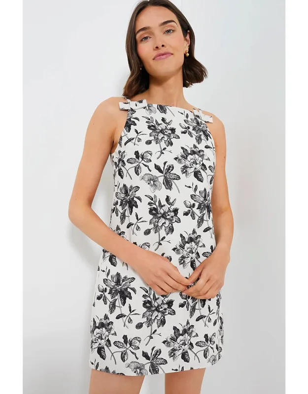 Floral Bow Strap Dress