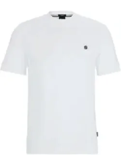 Mercerized-cotton T-shirt With Double B Monogram