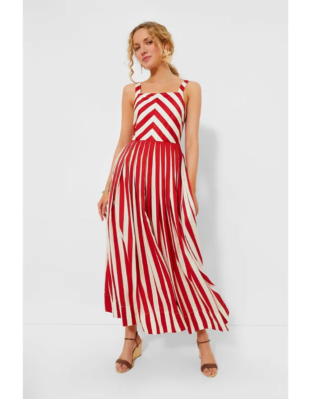 Rouge Stripe Laina Dress