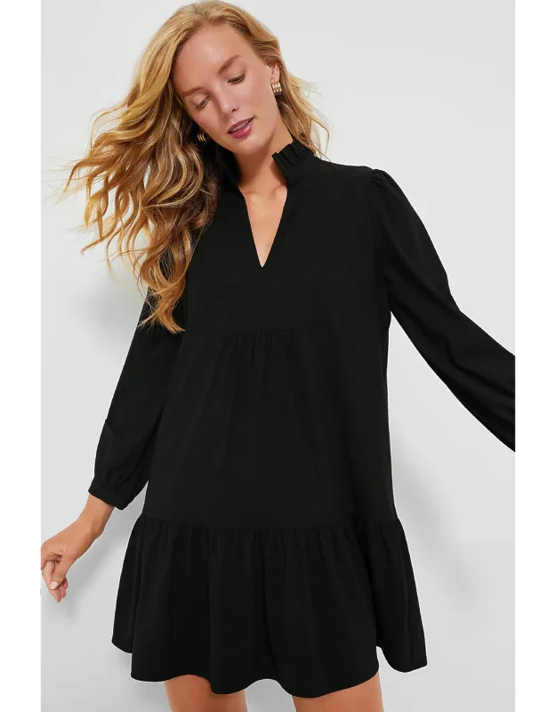 Palmerston Dress With Ruffled Collar And Tiered Skirt