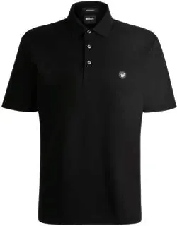 Mercerized Cotton Polo Shirt With Double Monogram