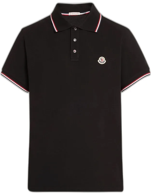 Pique Logo Patch Polo Shirt