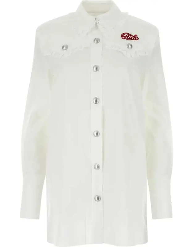 White Poplin Shirt Dres