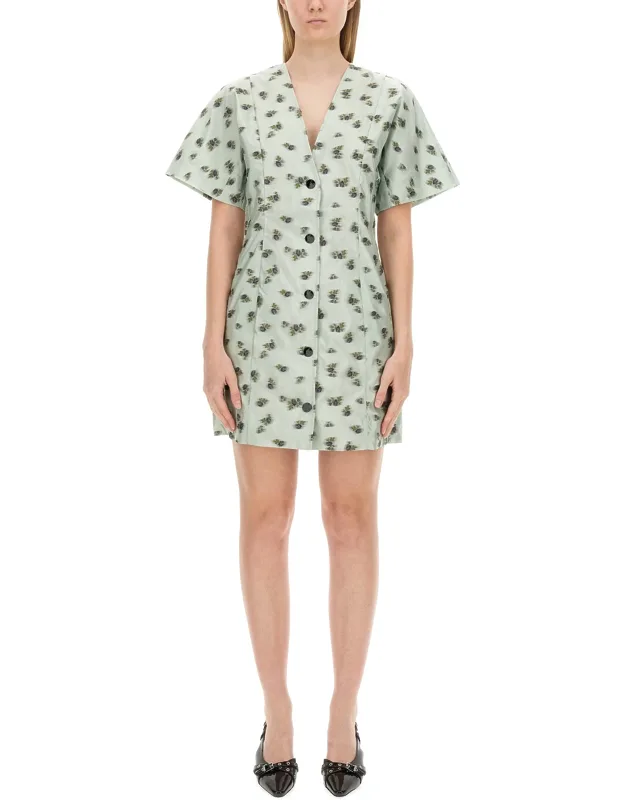 _ganni Mini Dress Slim Fit_