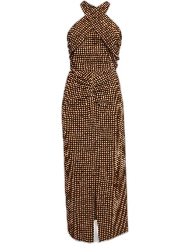Checked Seersucker Skirt And Top Set