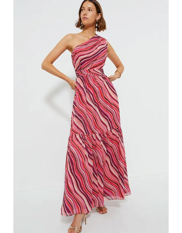 Sunset Stripe Cadiz Dress