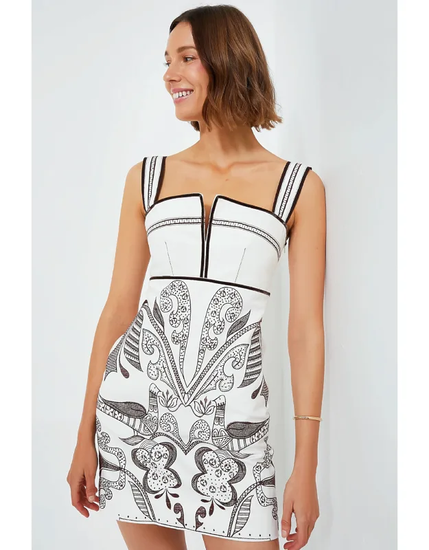 Off White Brown Molly Dress