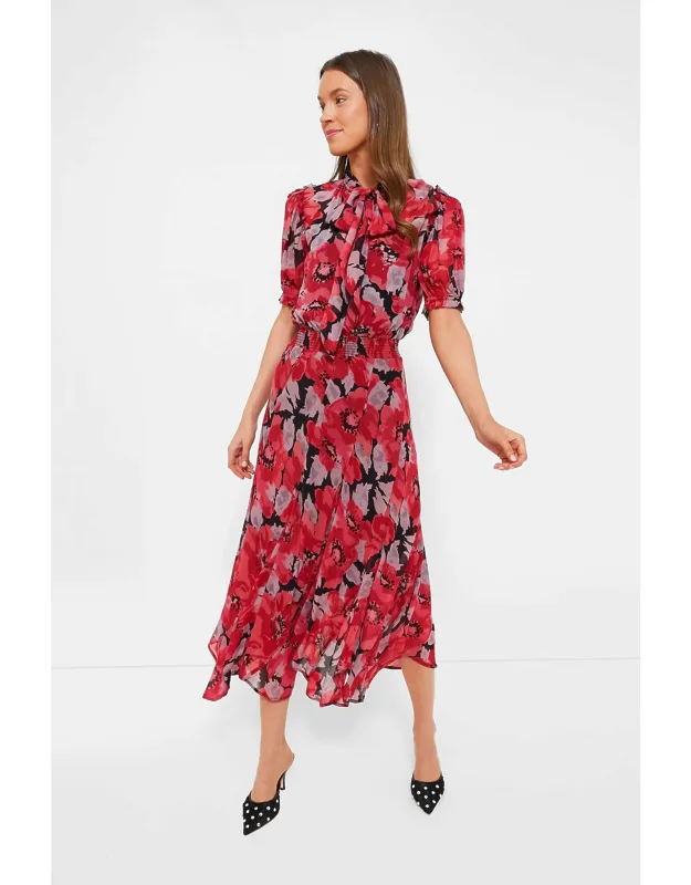 Fall Poppy Printed Irne Dress