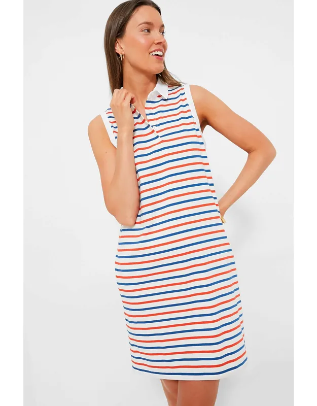 True Blue And Poppy Polo Dress