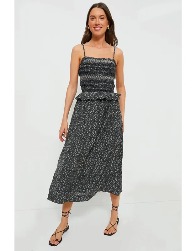 Multi Maia Floral Print Smocked Sleeveless Dress