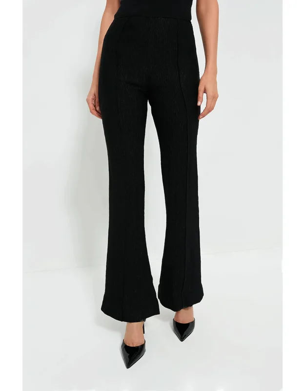 Viscose Stretch Crepe Flared Pants