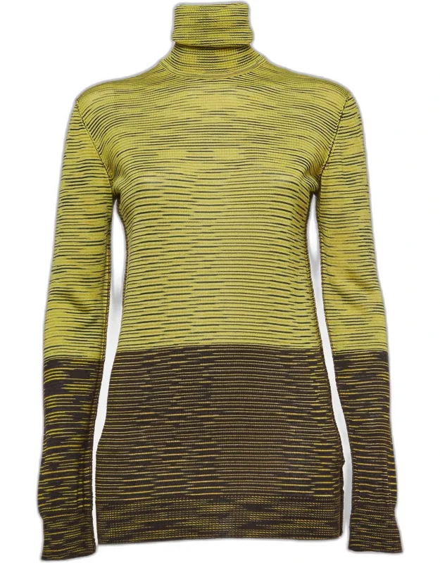 Patterned Knit Turtle Neck Sweater