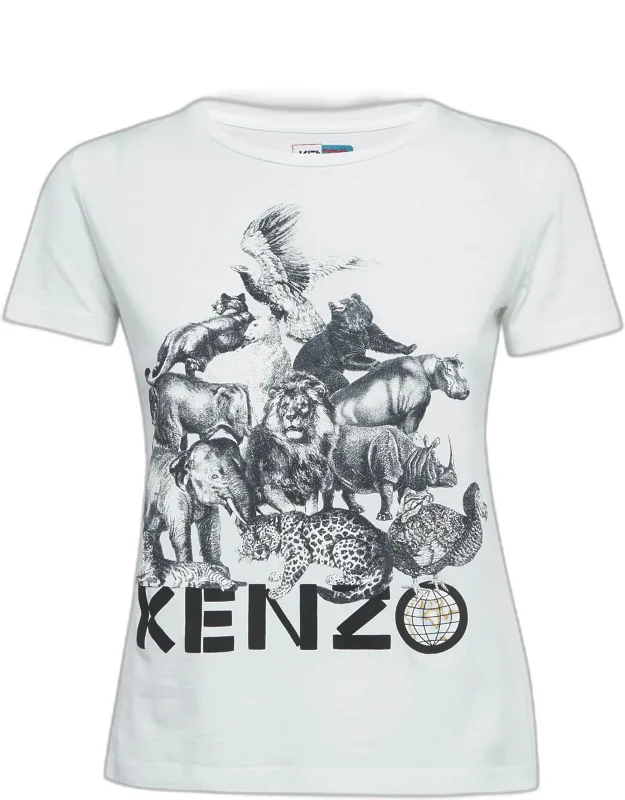 Animal Printed Cotton Knit T-shirt
