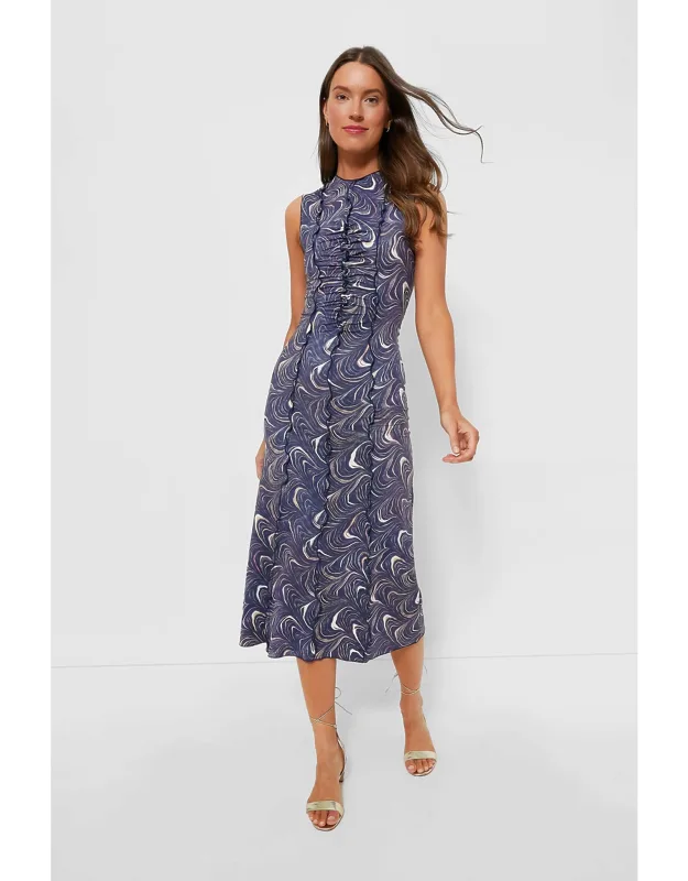 Amara Marble Print Sleeveless Dress