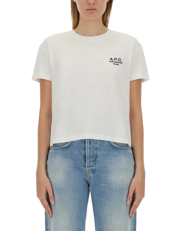 A. P.c. T-shirt With Logo, Made In Turkey, Model Is 180 Cm Tall