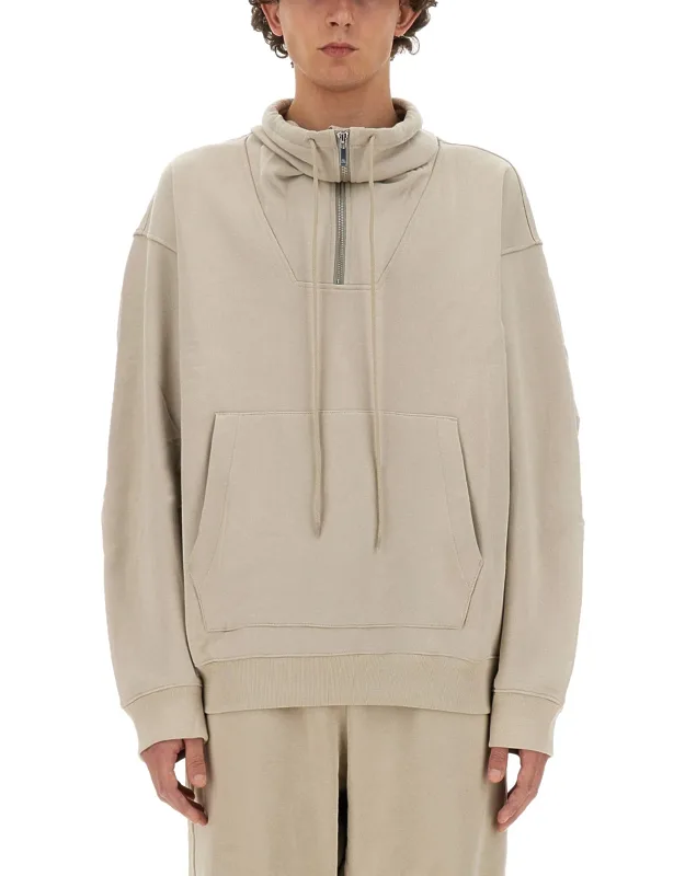 Zip Sweatshirt Made In Portugal Model Is 185 Cm Tall
