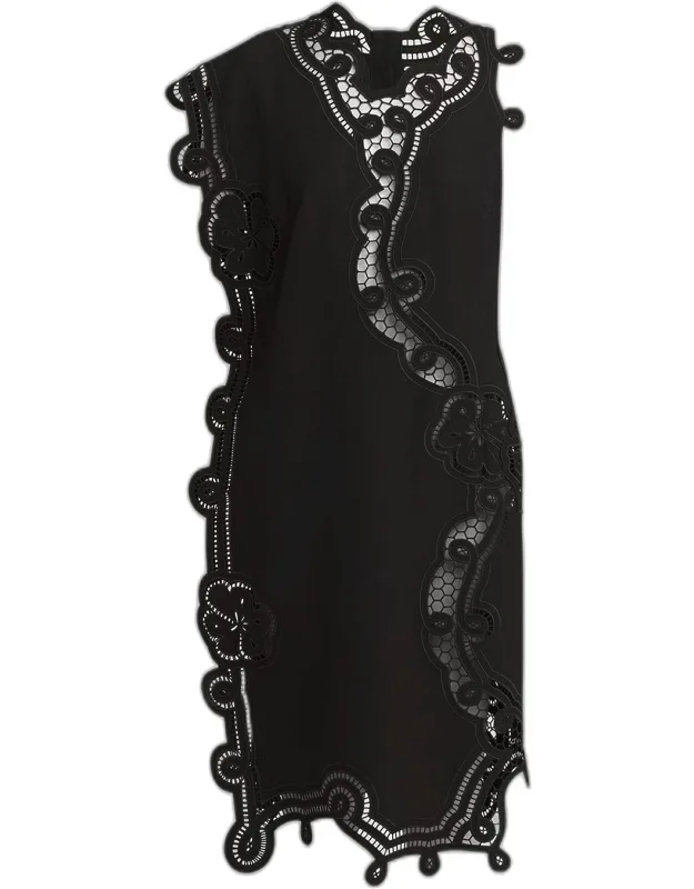 Floral Cutwork Embroidered Shift Dress