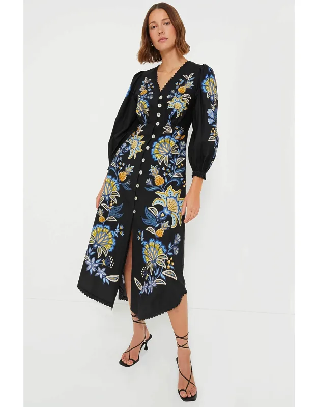 Stitched Garden Midi Dress