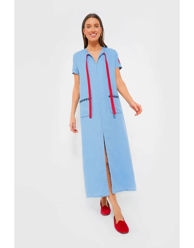 Petra Embroidered Linen Maxi Dress