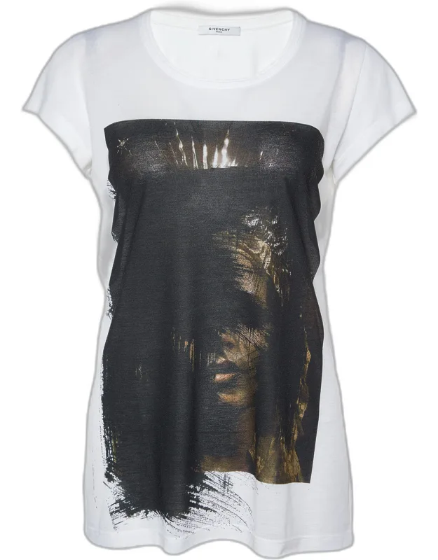 Printed Cotton Knit Round Neck T-shirt