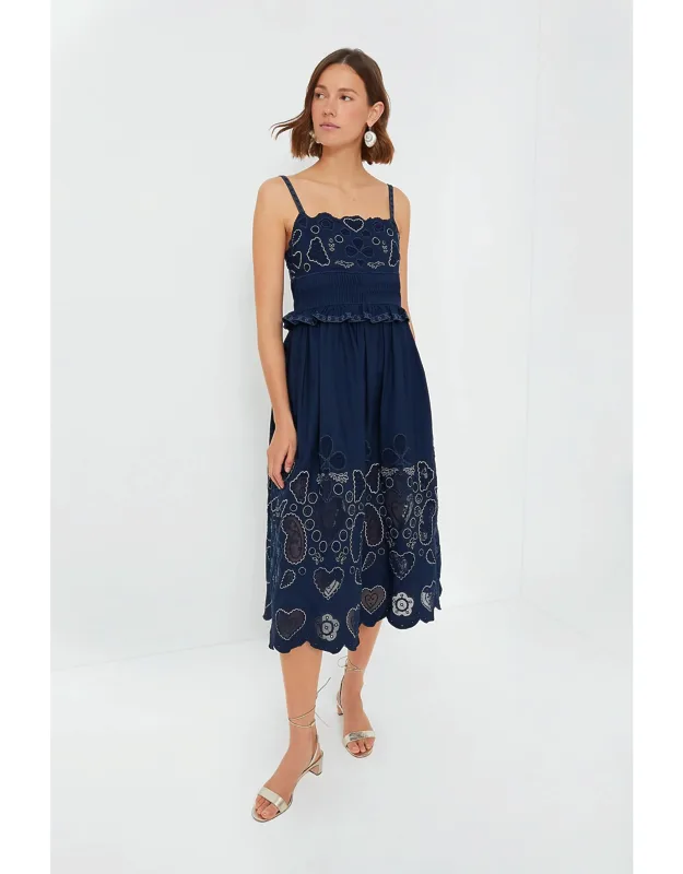 Eyelet Sleeveless Dress