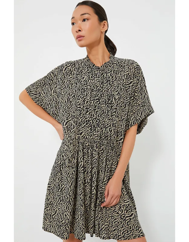 Ecru Black Vallea Dress