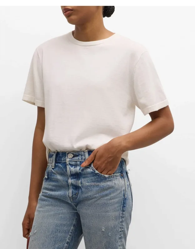 Cotton Cashmere Crewneck T-shirt