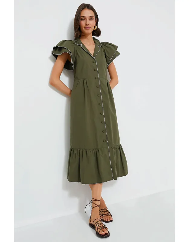 Olive Green Alice Dress