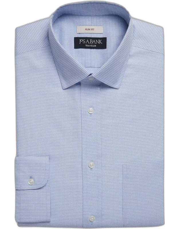 Traveler Collection Slim Fit Gingham Dress Shirt