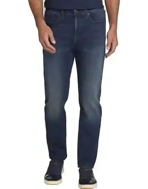 Athletic Fit Tapered Leg Stretch Denim Jeans Dark Wash