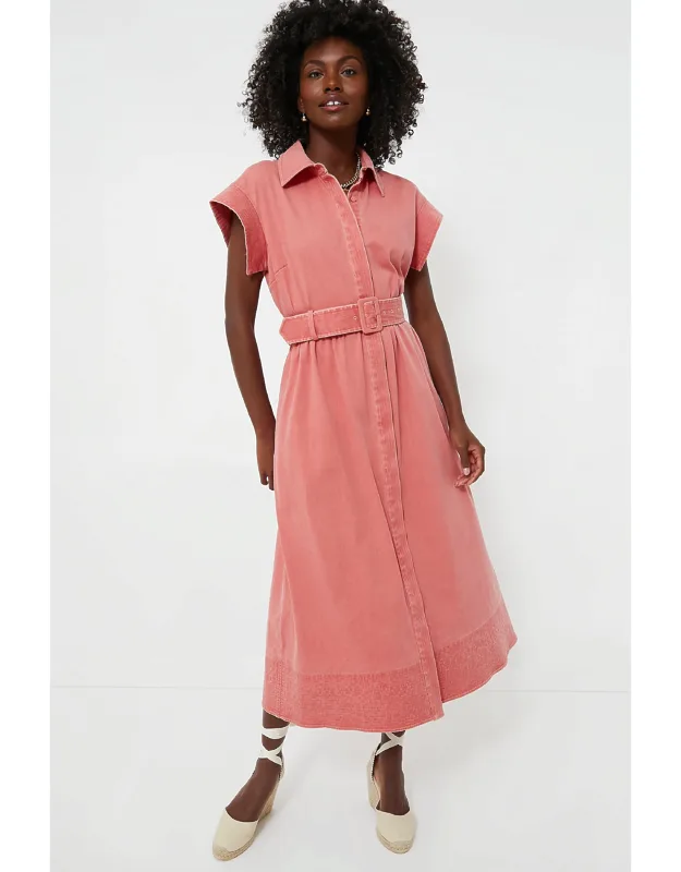 Nantucket Red Stretch Twill Dress