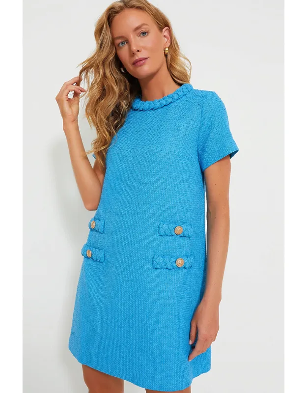 Capri Blue Tweed Dress