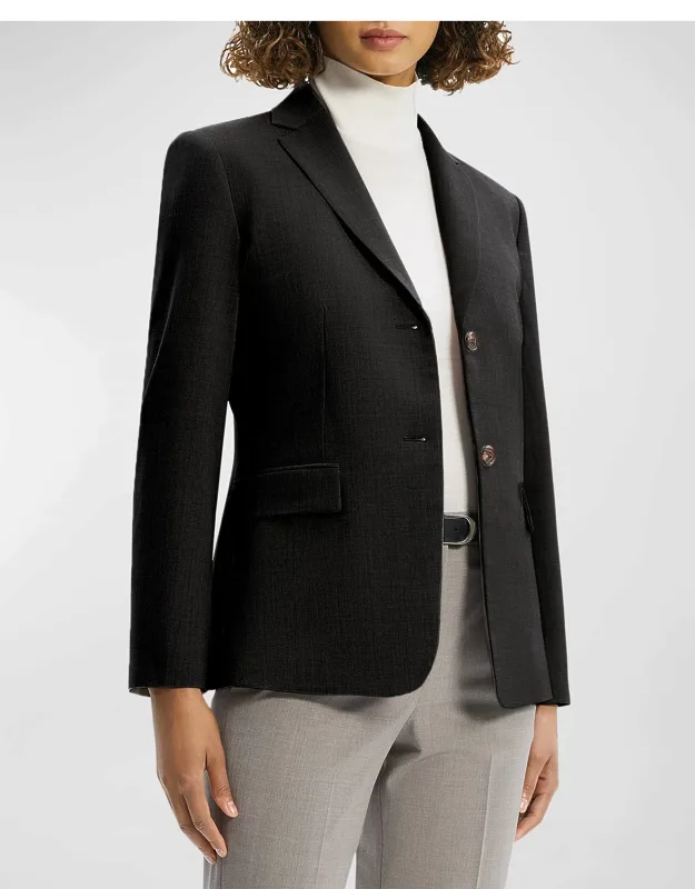 Wool Slim Single-breasted Blazer