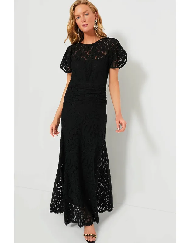 Broderie Lace Maxi Dress