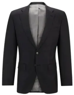 Slim-fit Jacket In Virgin Wool With Stretch