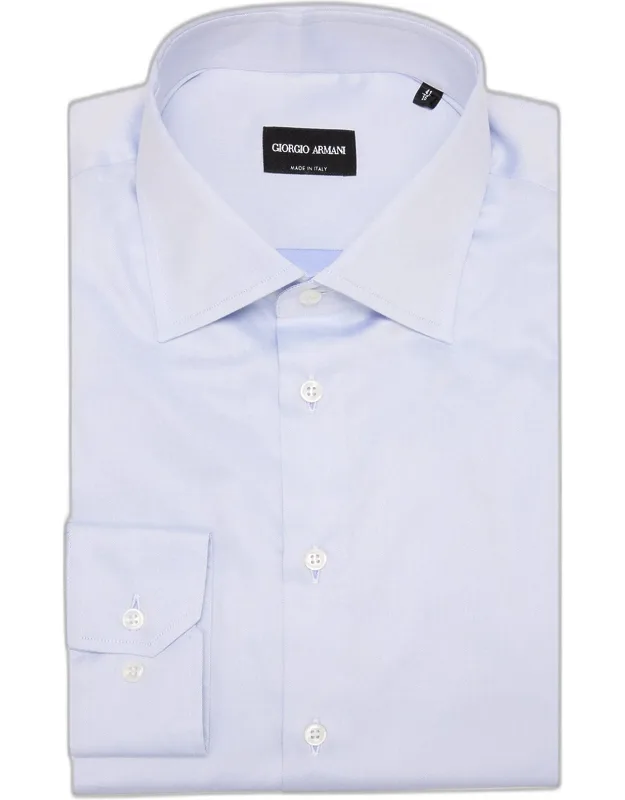 Solid Cotton Dress Shirt